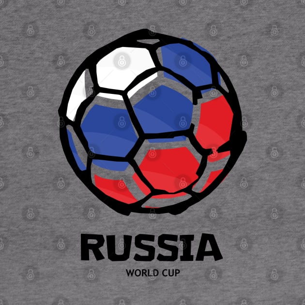 Russia Football Country Flag by KewaleeTee